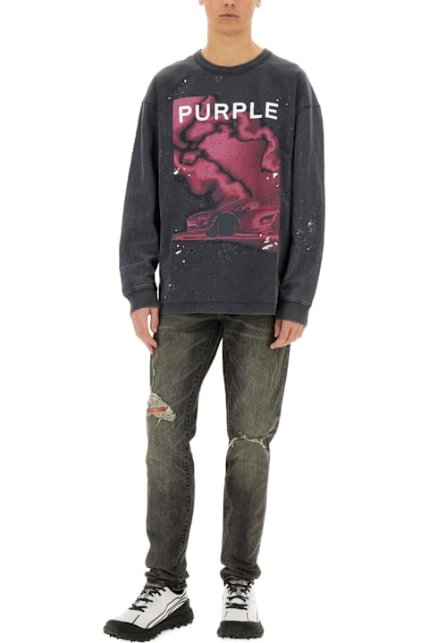 Purple Brand Fleeces & Tracksuits for Men Purple Brand Jersey Sweatshirt