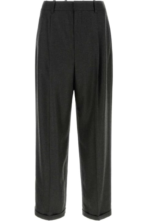 Saint Laurent for Men Saint Laurent Charcoal Cashmere Pant