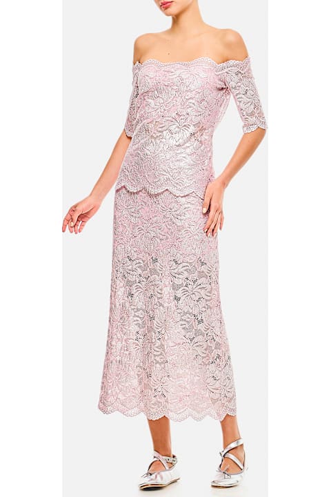 Paco Rabanne تنورات لـ السيدات Paco Rabanne Raw Cut Lace Skirt
