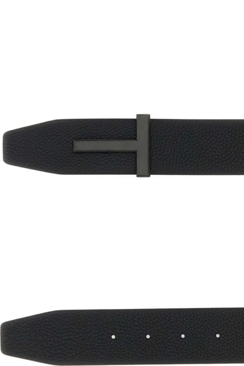 Tom Ford Accessories for Men Tom Ford Black Leather Belt