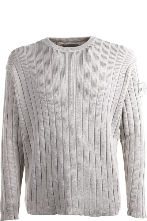 Clothing for Men Stone Island Ribbed Crewneck Sweater