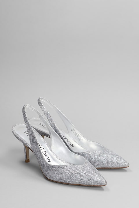Stuart Weitzman High-Heeled Shoes for Women Stuart Weitzman Eva 75 Pumps In Silver Glitter