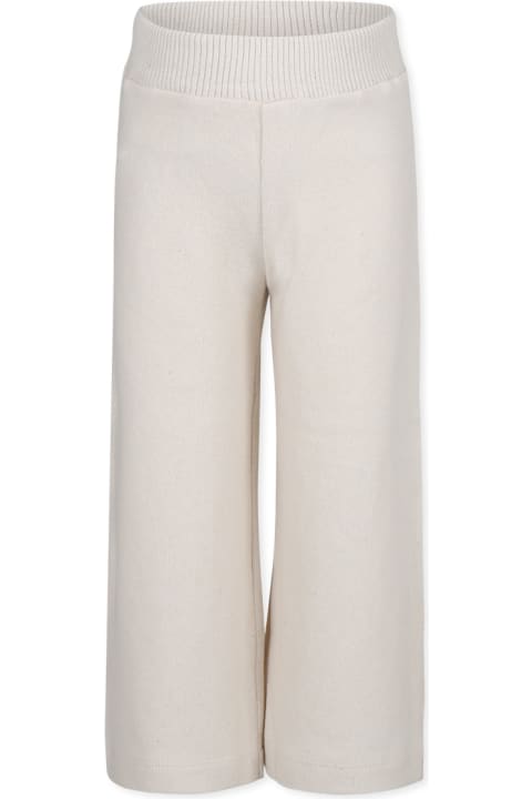 Caffe' d'Orzo for Kids Caffe' d'Orzo Ivory Pants For Girl