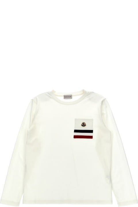 Moncler قمصان بياقة دائرية وقمصان البولو لـ أولاد Moncler Pocket T-shirt