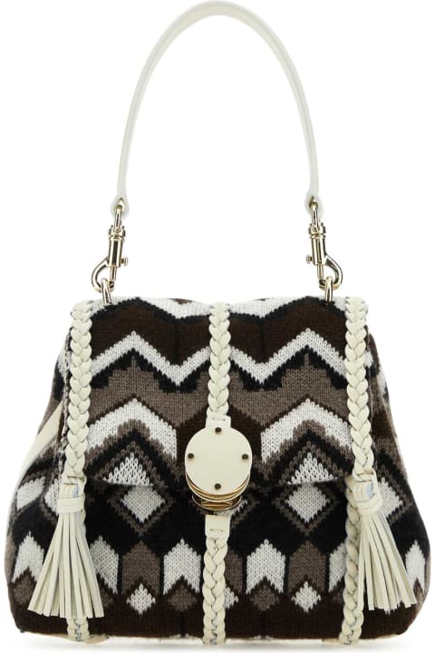 Chloé Totes for Women Chloé Embroidered Wool Small Penelope Handbag
