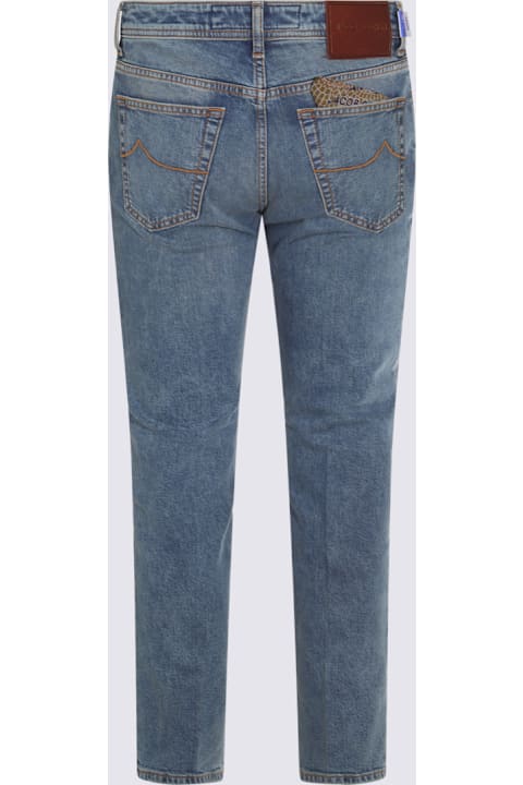 Jacob Cohen الملابس لـ القسم الرجالي Jacob Cohen Blue Cotton Denim Scott Jeans