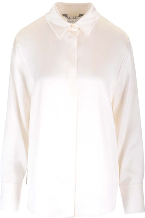 Max Mara ملابس علوية لـ السيدات Max Mara Silk Satin Shirt
