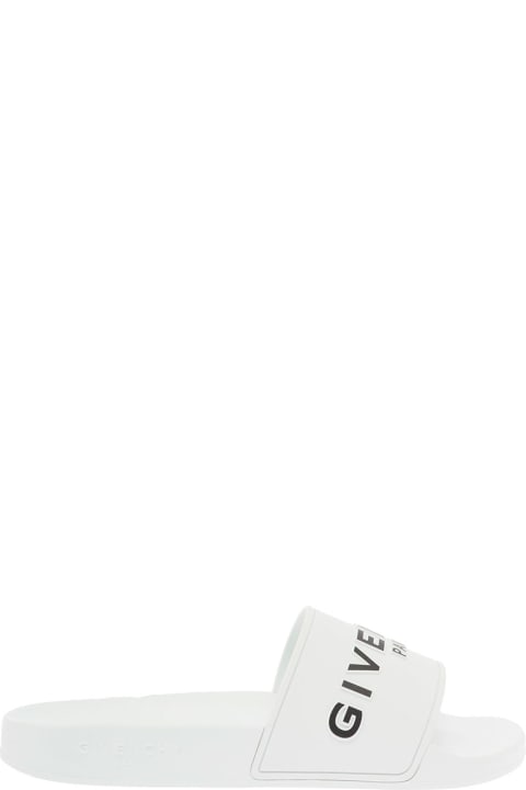 Fashion for Women Givenchy Givenchy Woman's White Rubber Slide Sandals With Logo