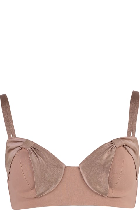 Homeware Elisabetta Franchi Tie Details Crêpe Top