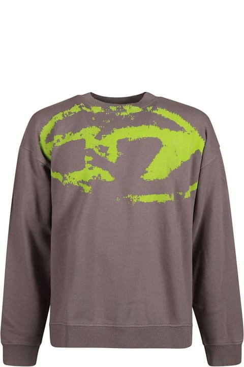 Diesel Fleeces & Tracksuits for Men Diesel S-boxt-n5 Distressed Flocked Logo Sweatshirt