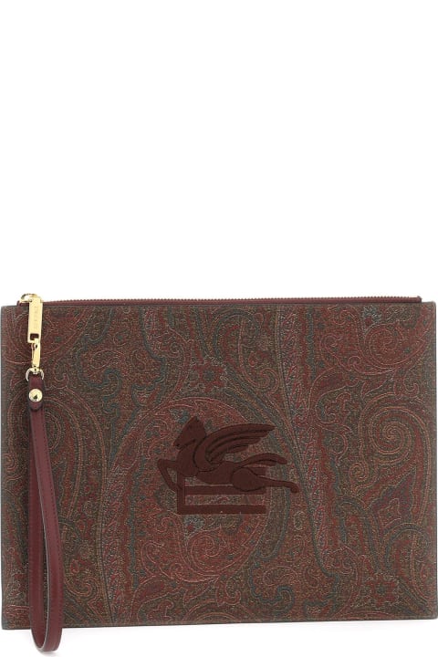 Fashion for Women Etro Paisley Pouch With Embroidery