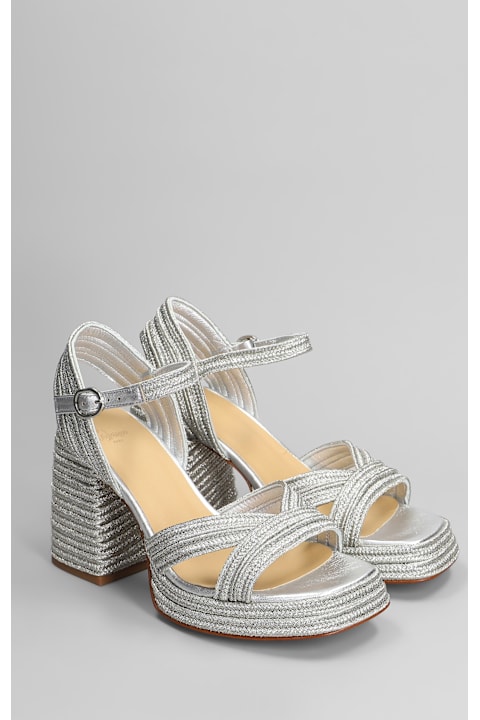 Castañer Sandals for Women Castañer Valle-142 Sandals In Platinum Fabric