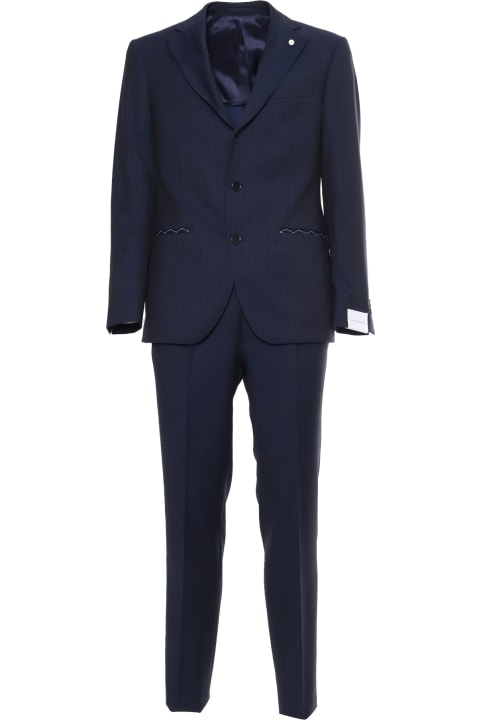 Luigi Bianchi Mantova Suits for Men Luigi Bianchi Mantova Blue Men's Suit