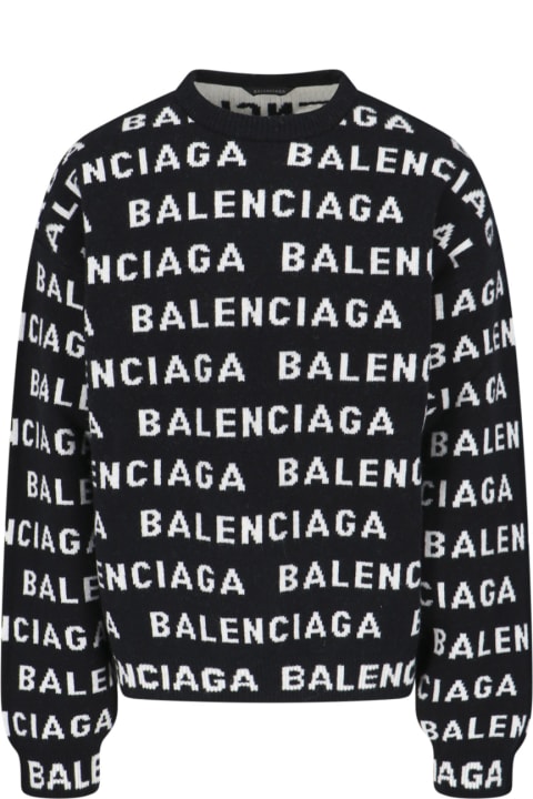 Balenciaga for Men Balenciaga All-over Logo Sweater