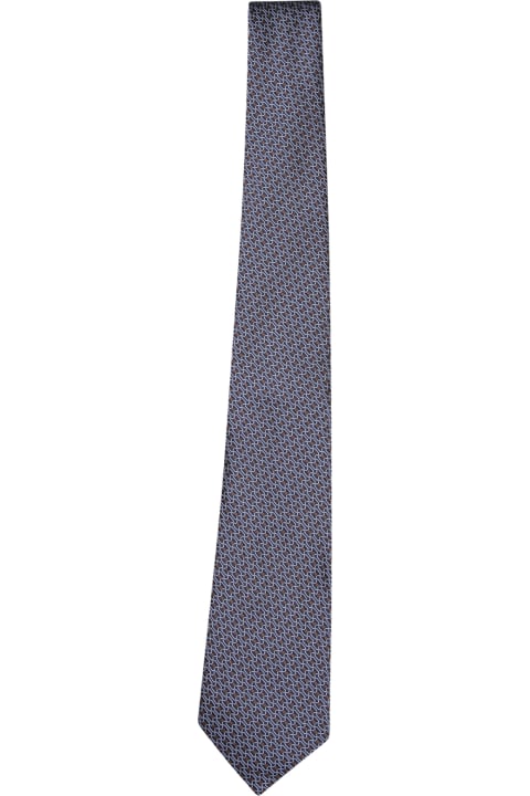 Canali لـ Men Canali Geometric Blue/white Tie