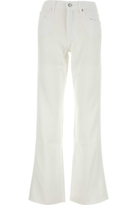 7 For All Mankind Clothing for Women 7 For All Mankind White Lyocell Tess Pant
