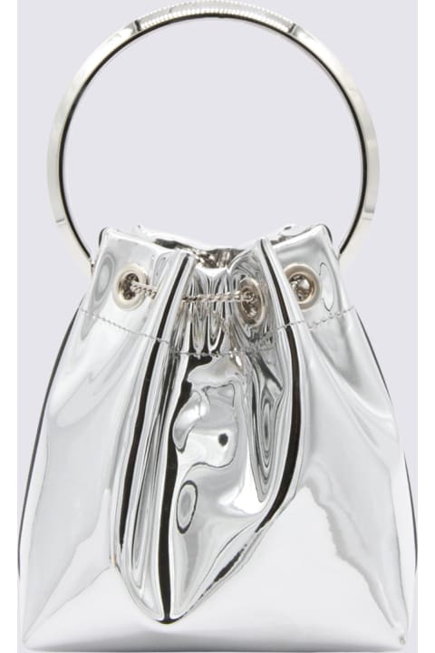 Homeware Jimmy Choo Silver Leather Top Handle Bag