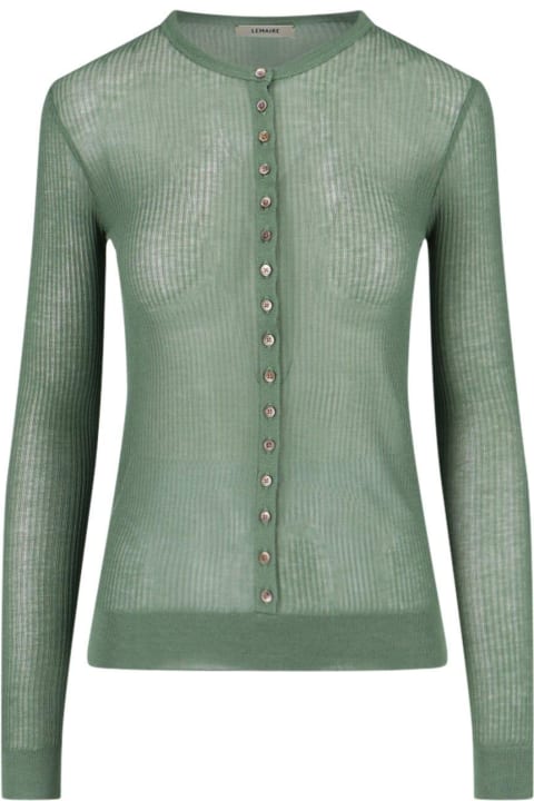 Fashion for Women Lemaire Long Sleeved Semi-sheer Ribbed Top