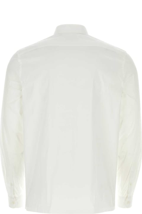 Clothing for Men Prada White Poplin Shirt