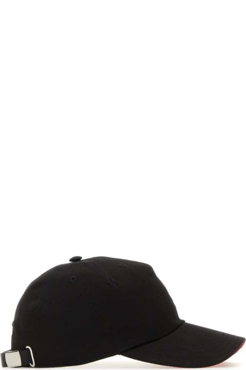 メンズ Alexander McQueenの帽子 Alexander McQueen Black Cotton Baseball Hat