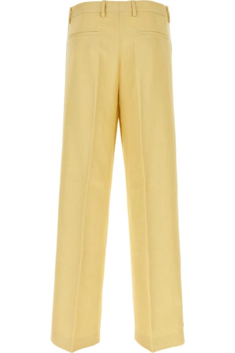 Wales Bonner Pants for Men Wales Bonner Yellow Cotton Blend Constant Pant