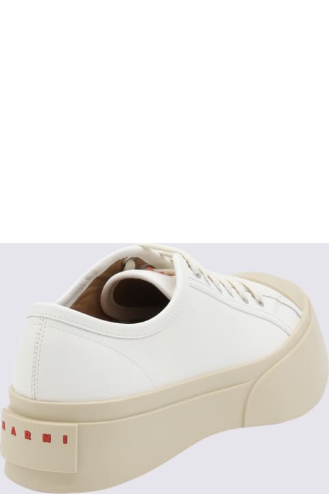 Wedges for Women Marni White Leather Pablo Sneakers