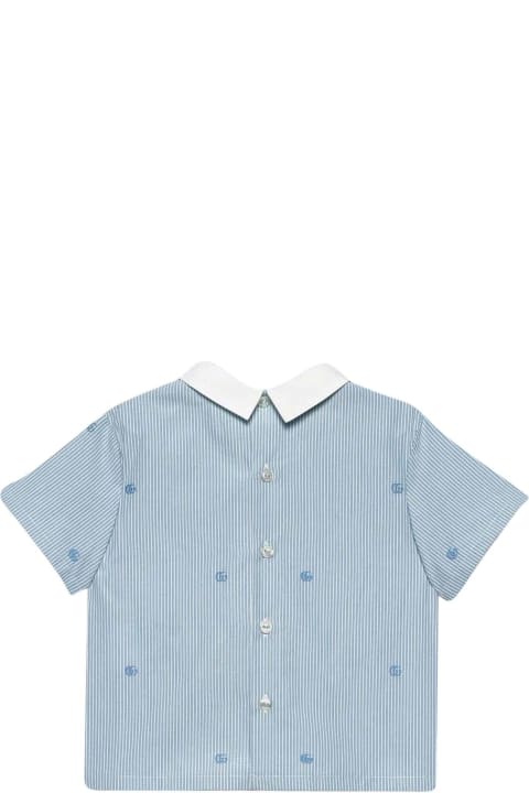 Blue Striped Shirt Baby Boy