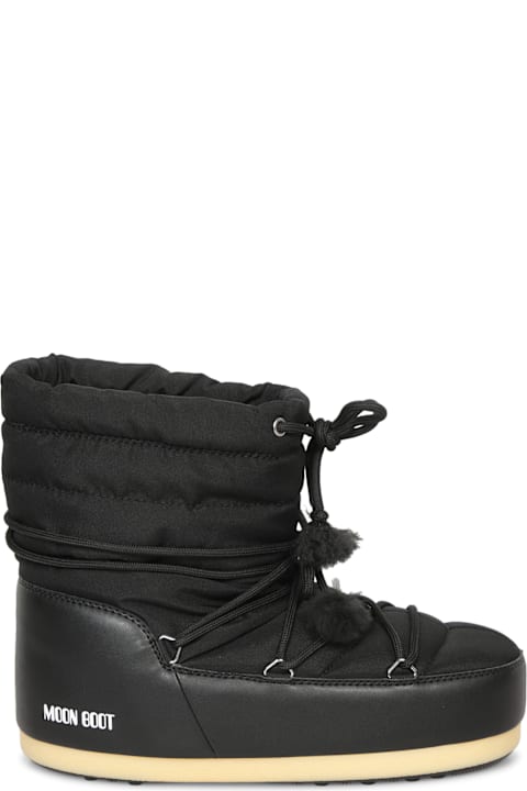 Homeware Moon Boot Nylon Logo Black Ankle Boots