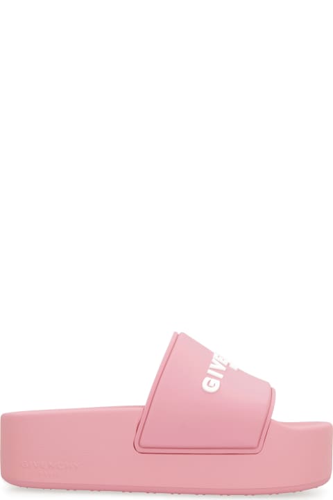 Homeware Givenchy Logoed Rubber Platform Slides