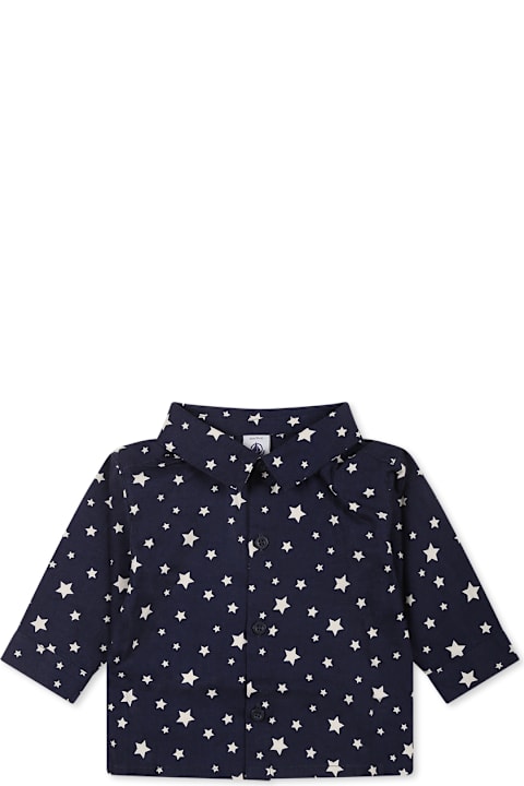 Petit Bateau for Kids Petit Bateau Blue Shirt For Gìbaby Girl With Stars