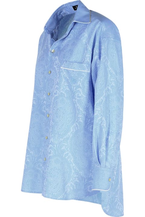 Homeware Etro Light Blue Cotton Shirt