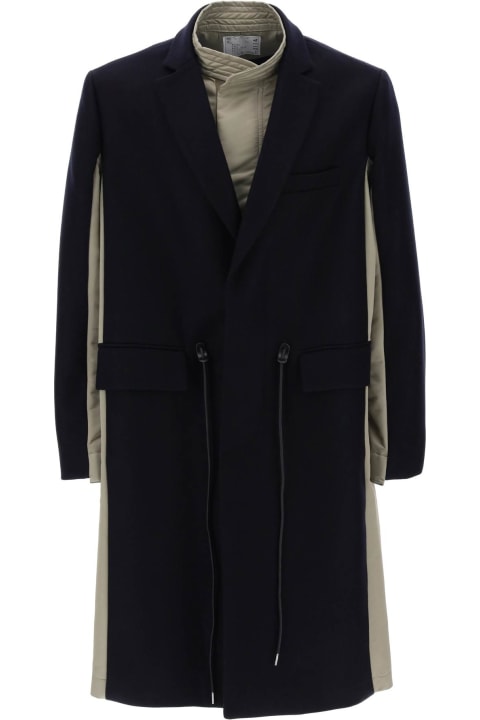 Sacai Coats & Jackets for Men Sacai Wool Melton Coat