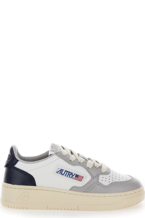 Autry for Kids Autry 'medalist Low' White Low-top Sneakers With Logo Detail In Leather Boy