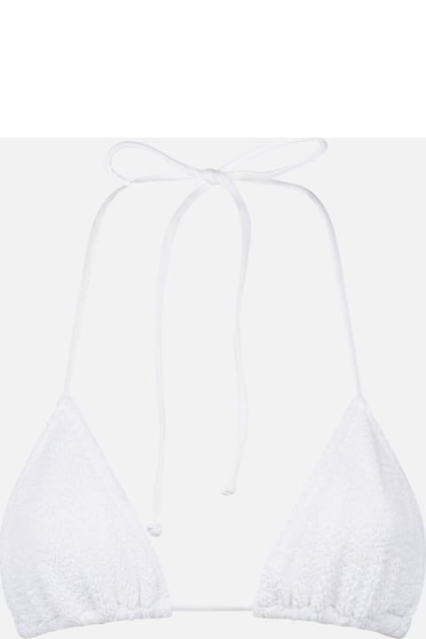 Homeware MC2 Saint Barth Woman White Crinkle Triangle Top