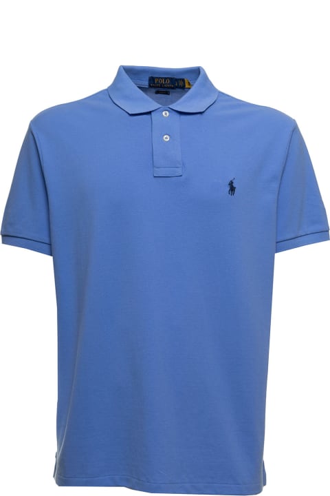 Fashion for Men Polo Ralph Lauren Polo Ralph Lauren Man's Light Blue Cotton Piquet Polo Shirt With Logo