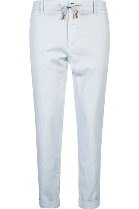 Eleventy for Men Eleventy White Stretch Trousers With Drawstring