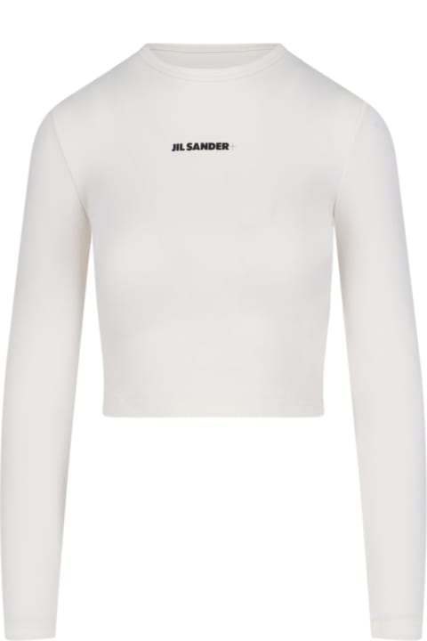 Jil Sander for Women Jil Sander Logo Crop T-shirt