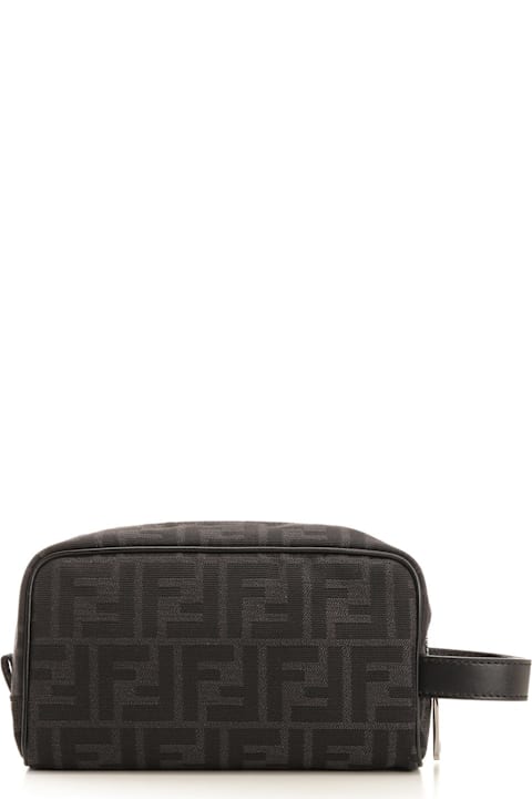 Fendi Bags for Men Fendi Beauty Case In Ff Jacquard Fabric