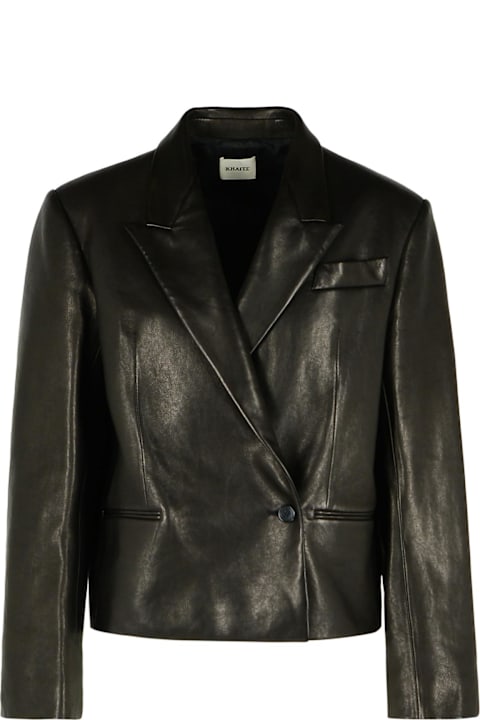 Khaite Coats & Jackets for Women Khaite 'tanni' Black Leather Jacket