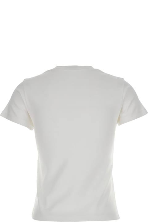 Homeware Alexander McQueen White Crewneck T-shirt With Skull Embroidery