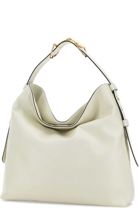 Gucci White Leather Large Gucci Beatrix Shopping Bag