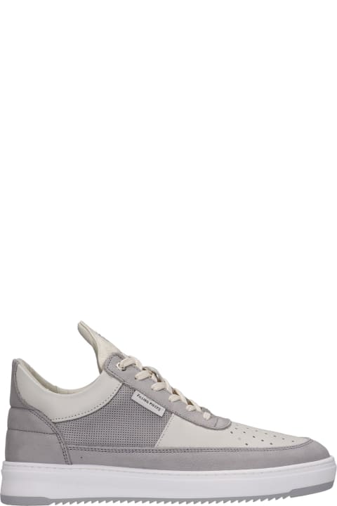 Low Top Game Sneakers In Grey Leather