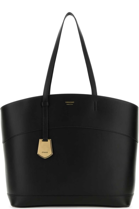 Fashion for Women Ferragamo Black Leather Shopping Back