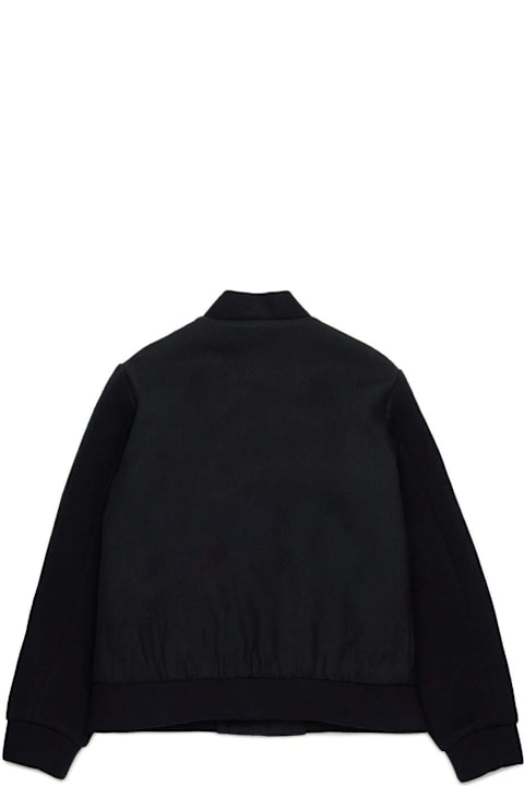 Dsquared2 for Kids Dsquared2 Black Wool Blend Bomber Jacket