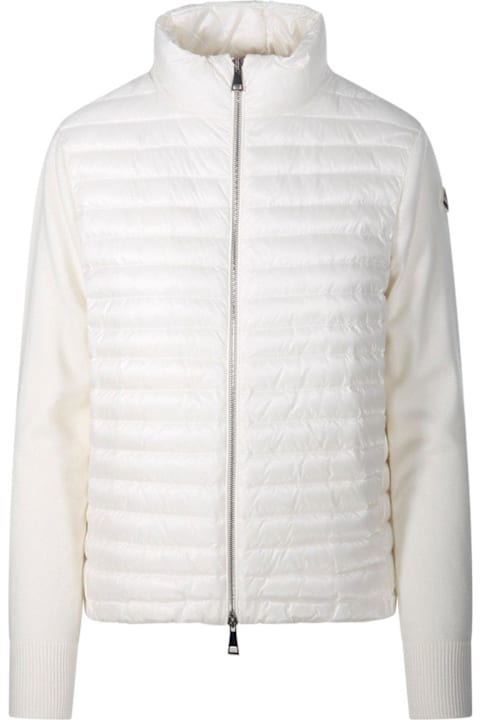 ウィメンズ Monclerのニットウェア Moncler Logo Patch Padded Knit Cardigan