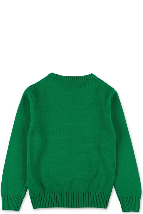 ボーイズ ニットウェア＆スウェットシャツ MSGM Msgm Pullover Verde In Maglia Di Cotone Bambino
