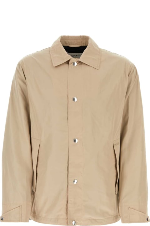 Lanvin Coats & Jackets for Men Lanvin Cappuccino Polyester Windbreaker