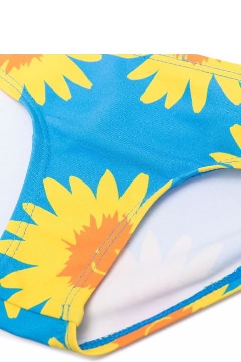 Blue Polyester Swimsuit