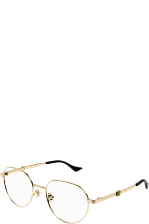Gucci Eyewear نظارات لـ القسم الرجالي Gucci Eyewear Gg1496o001 Gold Gold Transparent