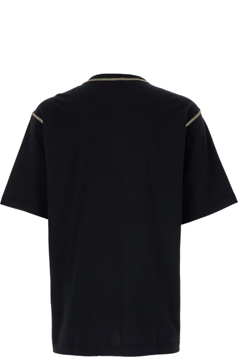 Fashion for Men Dolce & Gabbana Oversized Black T-shirt With Dg00 Print In Cotton Man